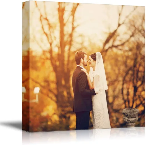 Vista 8 de NWT Impresiones en lienzo personalizadas con tus fotos para bodas, cuadros de lienzo personalizados para pared para imprimir enmarcadas de 8 x 10
