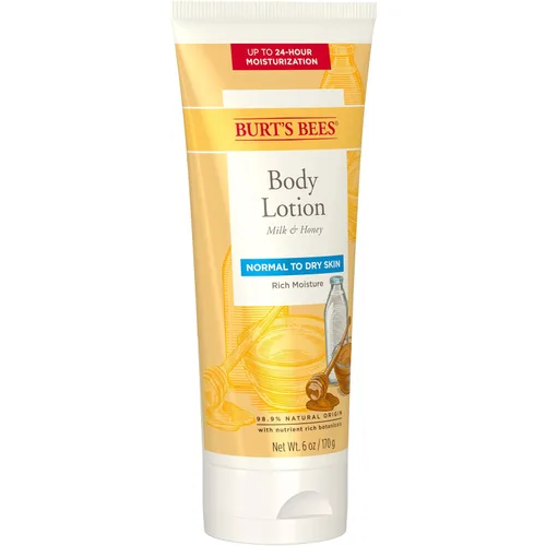Vista 11 de Burt's Bees Loción corporal para piel normal a seca con leche y miel, 6 onzas (el paquete puede variar)
