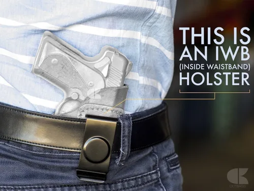 Vista 3 de OUTBAGS USA LS3 - Funda de cuero pesado de grano completo IWB para Taurus GX4 de 0.354 in - Funda oculta para pistola hecha a mano en Estados