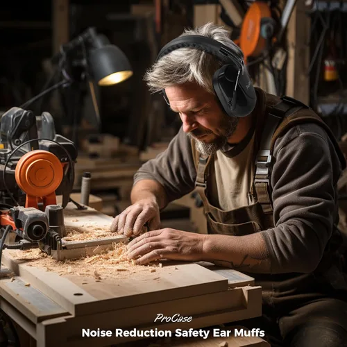 Vista 4 de ProCase NRR 28dB Noise Reduction Ear Muffs, Foldable Adjustable Noise Cancelling Headphones