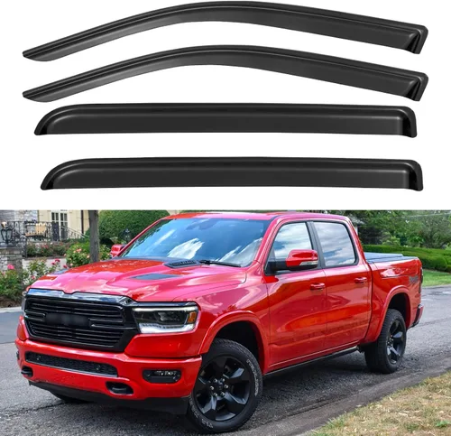 Vista 30 de Visores para ventanas y protectores contra la lluvia para Ford F150 de cabina estándar 1980-1996, Deflectores de viento y protectores para ventanas