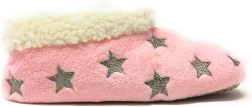 Vista 3 de JYinstyle Womens The Starz Plush Slippers, Cute Fuzzy Sherpa Slippers, Glitter and Stars House Indoor Shoes