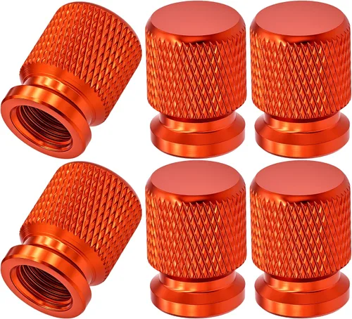 Vista 60 de 4 piezas de tapas de válvula de neumático con estilo púas, cubiertas de válvula de neumático universales de aleación de aluminio a prueba de polvo