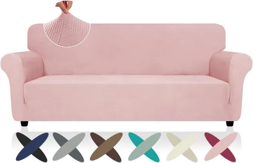 Vista 67 de ZNSAYOTX Funda súper elástica para silla (30"-47"), nuevas fundas de silla a rayas para sala de estar, aptas para perros y mascotas, protector