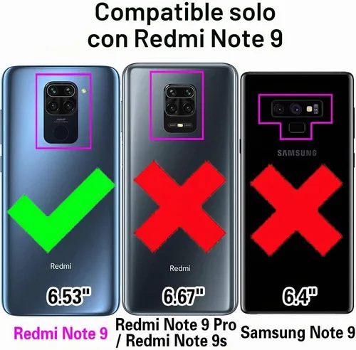 Vista 2 de Asuwish Funda de teléfono para Xiaomi Redmi Note 9 / Redmi 10X 4G con protector de pantalla de vidrio templado y accesorios para celda, silicona TPU