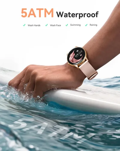 Vista 11 de AGPTEK Reloj inteligente para mujer, reloj inteligente impermeable de 5 ATM