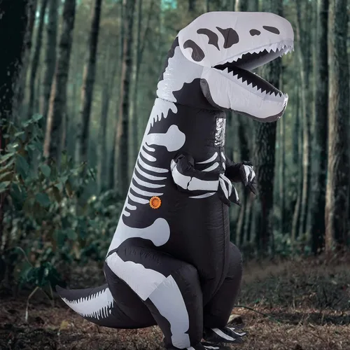 Vista 5 de Lulu Home Halloween Dinosaur Costume Inflatable T-Rex Dinosaur Costume for Adults