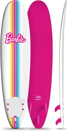 Vista 12 de Barbie™ Signature - Tabla de surf de 8 pies de Wavestorm Cubierta superior gráfica con parte inferior lisa de alta densidad para niños y adultos