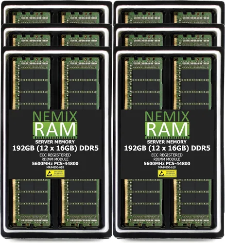 Vista 11 de NEMIX RAM Memoria de servidor registrado RDIMM ECC ECC RDIMM de 16 GB (1X16GB) DDR5 5600 MHz PC5-44800 1Rx8 1.1V CL46 288-PIN ECC RDIMM