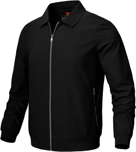 Vista 12 de Rdruko Chaquetas ligeras para hombre Cortavientos de primavera y otoño Chaquetas ligeras Casuales y elegantes con bolsillos