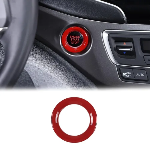 Vista 9 de Marco del botón del interruptor de arranque del motor para Honda Pilot 2016-2022/Ridgeline 2017-2023/Passport 2019-2023, material ABS, adhesivo