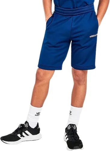 Vista 3 de adidas Originals Pantalones cortos deportivos de 3 rayas con micro cinta para niños (L, azul marino universitarioblanco), Azul marinoBlanco-azul
