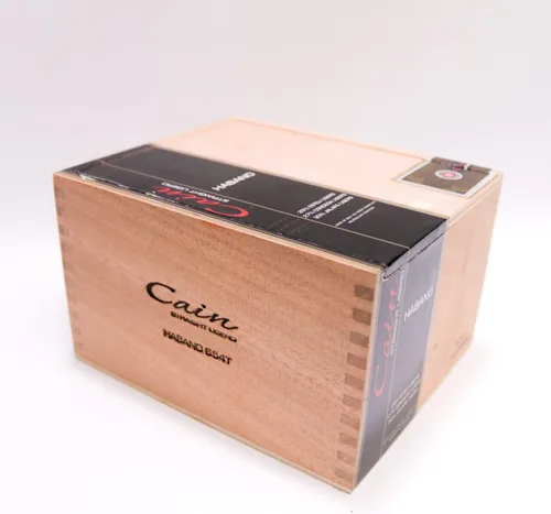 Vista 4 de Cain Habano 654T - Caja vacía de madera para cigarros, 6.75 x 5.75 x 4.25 pulgadas