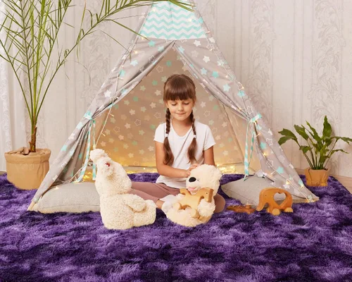 Vista 16 de Softlife Alfombra naranja para dormitorio, alfombra de felpa esponjosa para sala de estar para niñas, alfombra lanuda para niños, alfombra suave