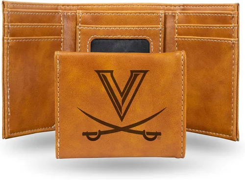 Vista 25 de NCAA Rico Industries - Billetera triple grabada con láser, con grabado láser, accesorio para hombre