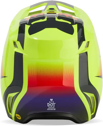 Vista 4 de Fox Racing Casco unisex para motocross V1, amarillo, XXL
