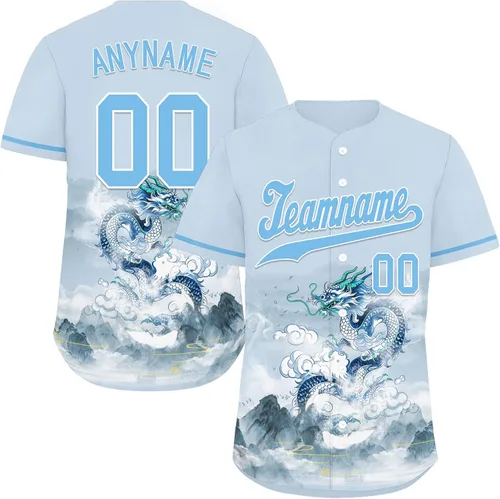 Vista 14 de Camiseta de béisbol de dragón personalizada para hombres y mujeres, camisa de Steetwear de estilo gótico, nombre del equipo y número personalizado