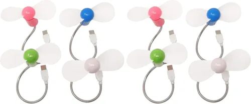 Vista 8 de Honbay 4 unids mini portátil portátil alimentado por USB ventilador de enfriamiento cuello de cisne soplador de aire para PC de escritorio ordenador