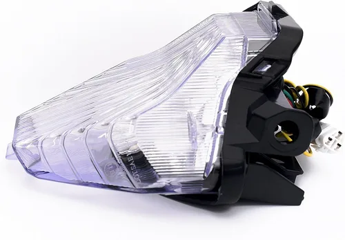 Vista 4 de Luz trasera LED de freno para motocicleta, lente transparente con señales de giro integradas para Yamaha 2015-2017 FZ07,2008-2020 MT07,2015-2020 YZF