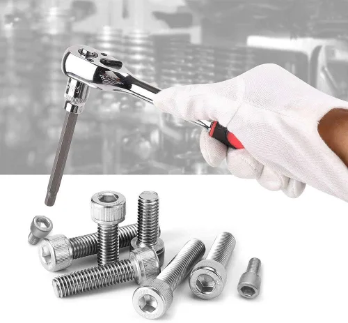 Vista 5 de Juego de llaves de vaso extra largas Torx Star Bit 7 piezas T25-T60 CR-V "3/8" Drive 4.331 in (Torx)