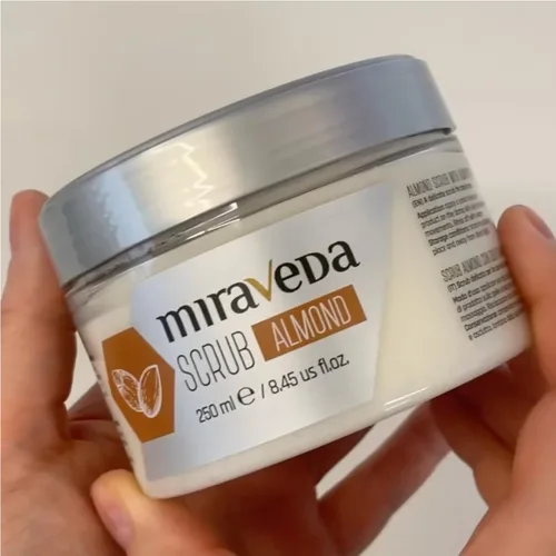 Vista 4 de Miraveda by Italwax - Exfoliante de almendras - 8.5 fl oz / 8.45 onzas líquidas - Con aceite de coco y almendras - Ideal para el cuidado de las manos