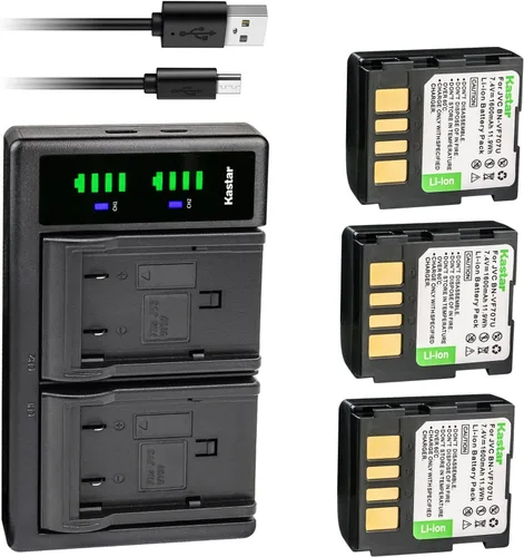 Vista 8 de Kastar Paquete de 1 batería BN-VF707 y LTD2 cargador USB de repuesto para JVC GZ-MG21ZEZ GZ-MG21U GZ-MG21US GZ-MG22 GZ-MG22AG GZ-MG22AS GZ-MG22ER