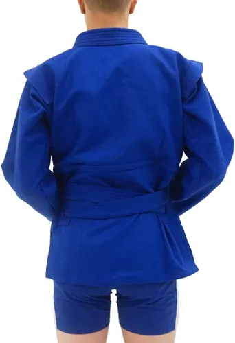 Vista 2 de STELS Chaqueta Sambo Ropa europea de artes marciales 100% algodón certificado FIAS Uniforme de artes marciales de Sambo
