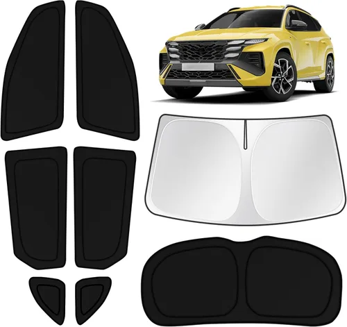 Vista 17 de KUST - Parasol plegable para parabrisas para BMW X1 E84, accesorios 2011 2012 2013 2014 2015, protector de visera de sol ajustable que bloquea