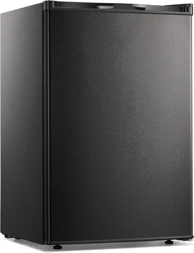 Vista 11 de Kismile Mini congelador, congelador vertical de 1.1 pies cúbicos con puerta individual reversible, estantes extraíbles, congelador pequeño con Negro