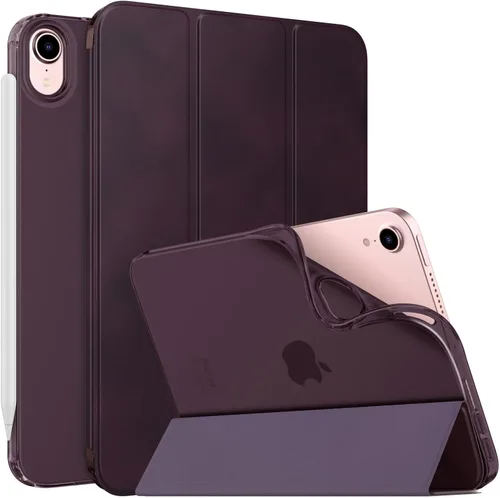 Vista 23 de MoKo Funda para el nuevo iPad mini 7 (A17 Pro) 2024, Funda para iPad mini de 6ª generación 2021 (21,08 cm), Funda para iPad mini 6, Funda trasera