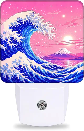 Vista 9 de Wildflower Meadow Garden Plug in Night Light - Botanical Floral Nature Decorative Accent Light, Dusk to Dawn LED Night Light with Light Sensor for