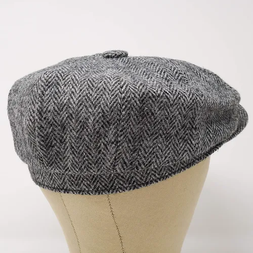 Vista 7 de Borges & Scott Gorra Lomond Newsboy - 100% lana tejida a mano - Harris Tweed - Resistente al agua