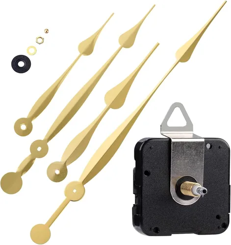 Vista 8 de EMOON Kit de mecanismo de movimiento de reloj con 2 manecillas de espada larga, kit de motor de reloj de cuarzo para reloj de reparación Negro