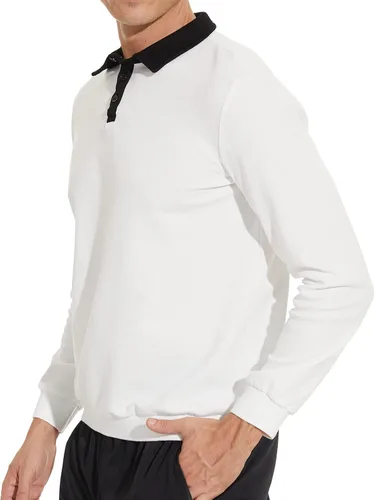 Vista 2 de NeedBo - Polo de golf de manga larga para hombre