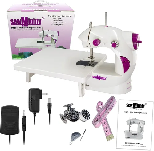 Vista 7 de Las máquinas de coser portátiles originales - Perfectas para niños, viajes, reparaciones rápidas y pequeños proyectos - Doble velocidad, batería