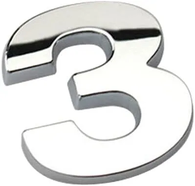 Vista 33 de Anso 1x Pegatina para Parachoques de Coche Auto de Metal Cromado DIY Letras 3D Digital Alfabeto Emblema