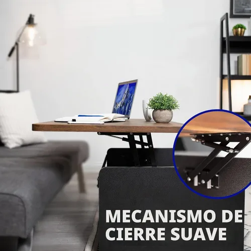Vista 4 de VIVO Bisagras de mecanismo de elevación de mesa de centro (x2), accesorios asistidos neumáticos, juntas de mesa para muebles, bisagras elevadoras