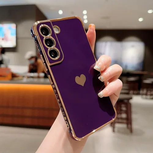 Vista 47 de phylla Funda de teléfono compatible con Samsung Galaxy A12 de 6.5 pulgadas, lindo corazón chapado en oro, elegante funda de lujo para mujer
