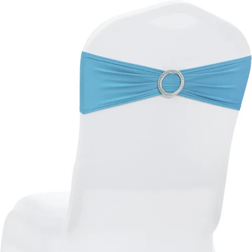 Vista 39 de MDS® Paquete de 10 bandas de elastano para silla con hebilla deslizante para decoración de bodas y eventos, bandas elásticas reutilizables