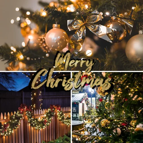 Vista 4 de Cadena de luces de Navidad conectables de 42 pies con 100 luces LED