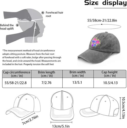Vista 3 de devor Gorra Magic Mushrooms Gorra de béisbol para mujer, diseño gráfico de mezclilla ajustable