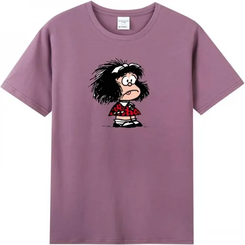 Vista 6 de Slovenly Mafalda - Camiseta de manga corta para mujer adulta Negro