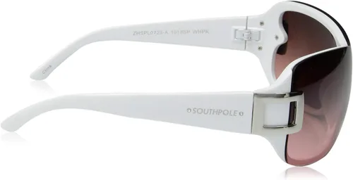Vista 3 de Southpole Lentes de sol de gran tamaño con protección UV para mujer, 1019sp, regalos de moda, 6.693 in, blanco y rosa, mm US, Blanco & Rosa