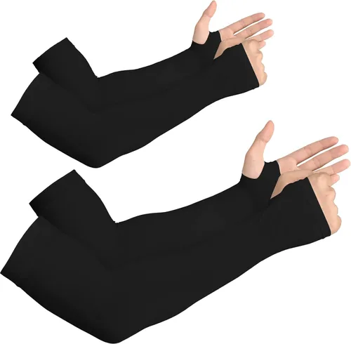 Vista 32 de YESLIFE Mangas de protección solar UV para hombres y mujeres, manga deportiva de enfriamiento UPF 50