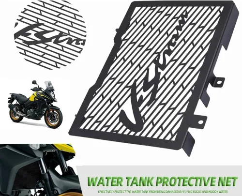 Vista 2 de Radiators Guard for Su&zuki V-Strom 650 XT DL650XT 2017~2023 Motorcycle Accessorie Radiator Grille Cover Guard Protection Protetor Radiator Guard