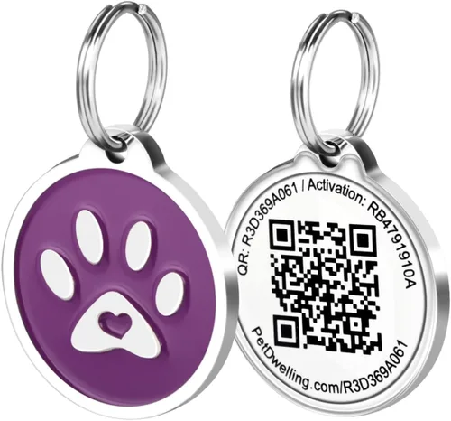 Vista 19 de Etiqueta de identificación para mascotas con código QR de Pet Dwelling – Etiquetas inteligentes para perros y gatos para la seguridad de las pata