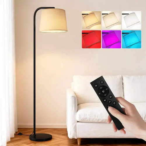 Vista 14 de Ambimall Lámpara de pie totalmente regulable - Lámparas de pie de 9W con bombilla LED incluida, lámparas de pie para sala de estar con cabezal