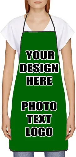 Vista 28 de Delantales personalizados con diseño de imagen de texto fotográfico para adultos, hombres, mujeres, parrilla, cocina, 40