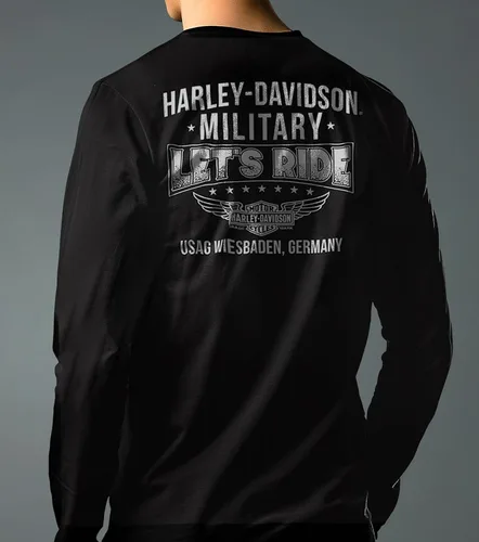 Vista 4 de Harley-Davidson Military - Camiseta de manga larga para hombre - Overseas Tour Patriot Eagle