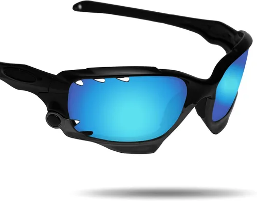 Vista 2 de Fiskr Lentes de repuesto polarizados antiagua salada para Oakley Jawbone con ventilación de chaqueta de carreras con 2 pares empaquetados